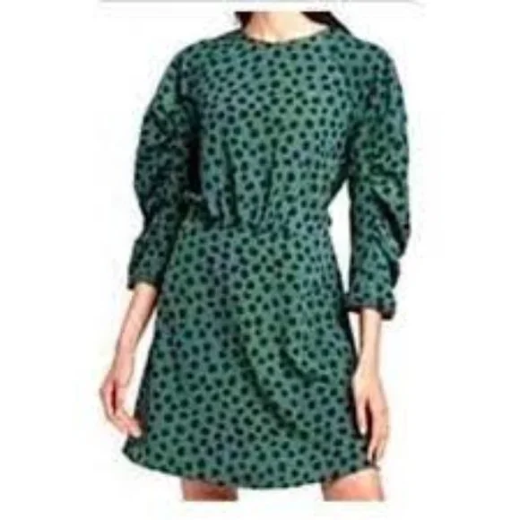 Who What Wear | Dresses | Who What Wear Target Polka Dot Dress S Green Mini  Dark Academia | Poshmark